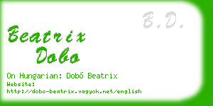 beatrix dobo business card