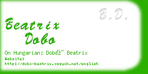 beatrix dobo business card